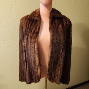 Chic Brown Fur Cape